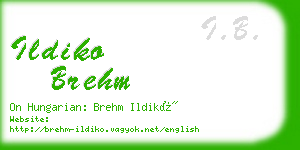 ildiko brehm business card